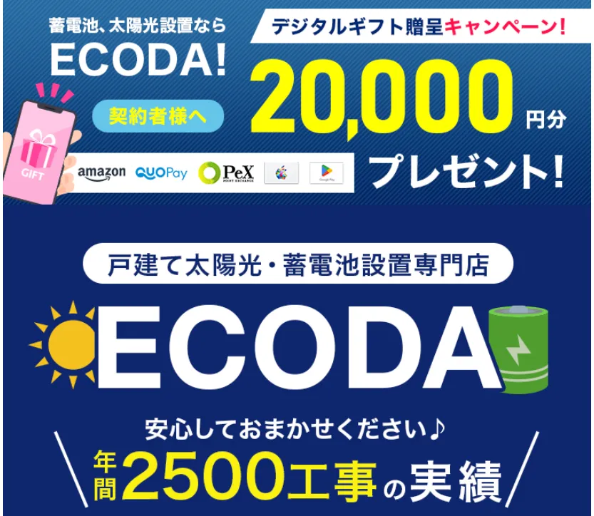 ECODA_年間2500工事の実績