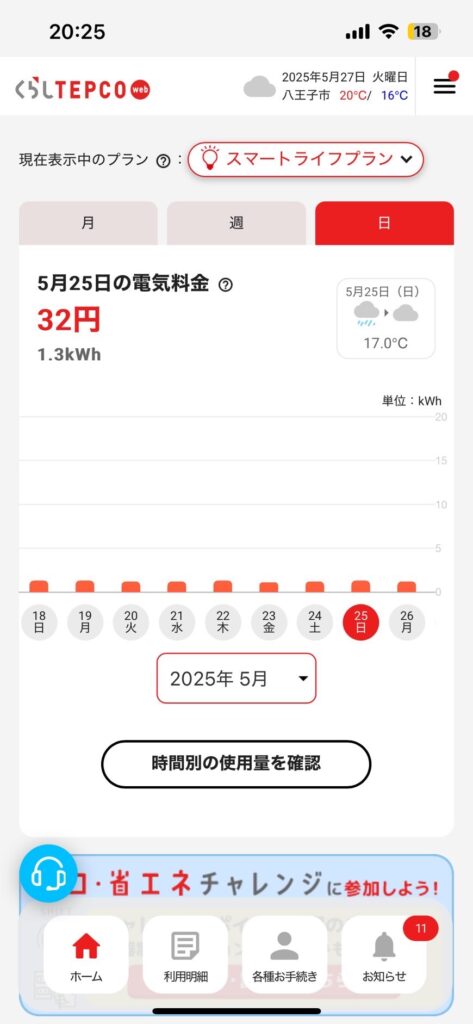 ECODA_太陽光 蓄電池 導入後 請求書 1日あたり30円台